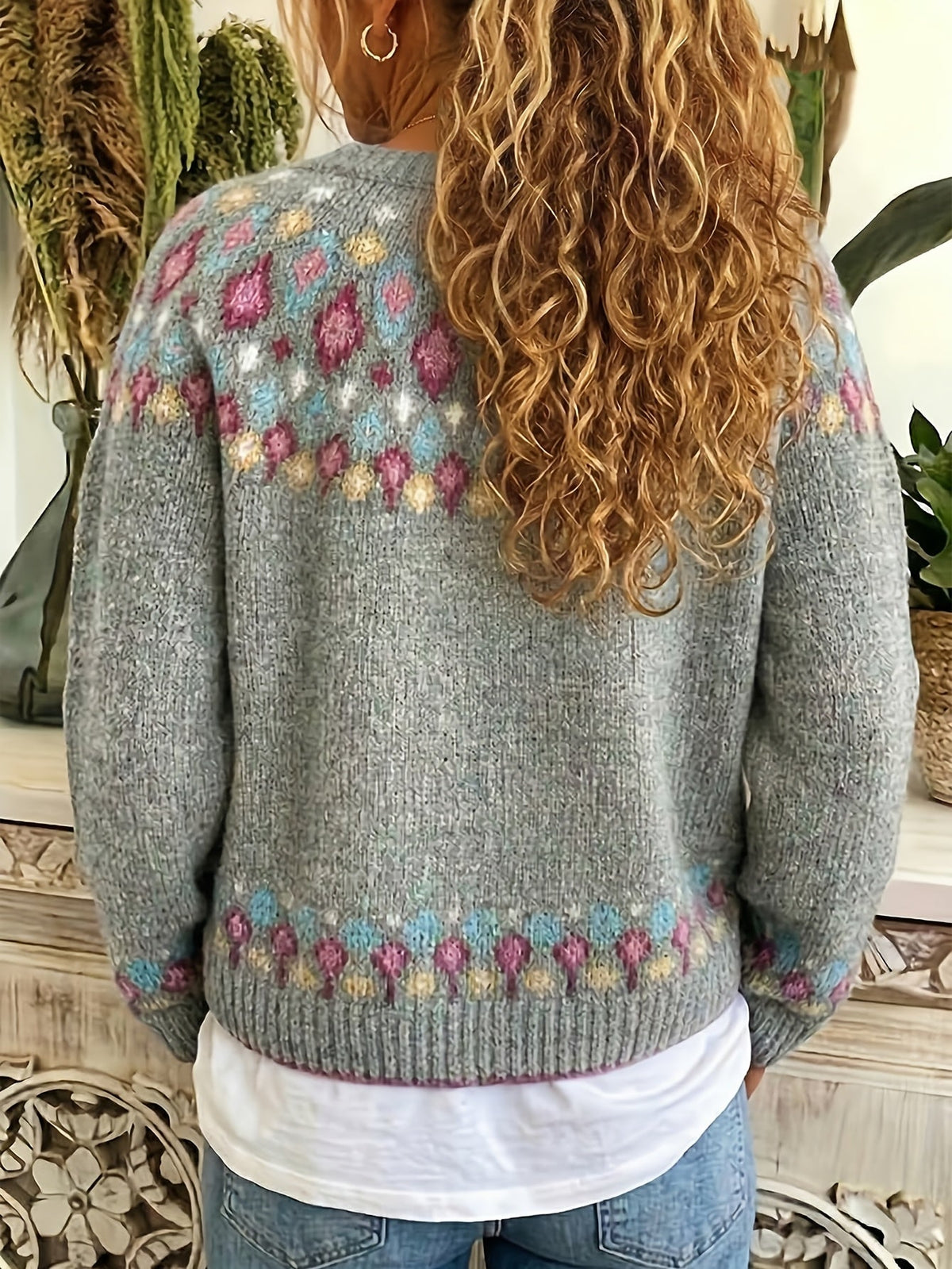 Chloé - Cardigan Féminin Vintage Fleuri