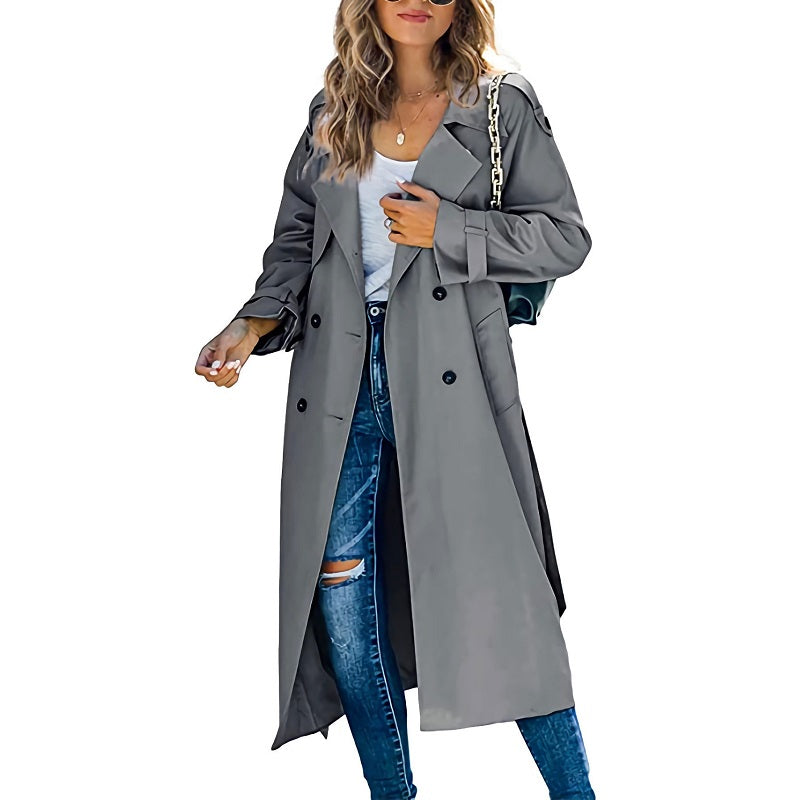 Lily - Trench Long Élégant Femme