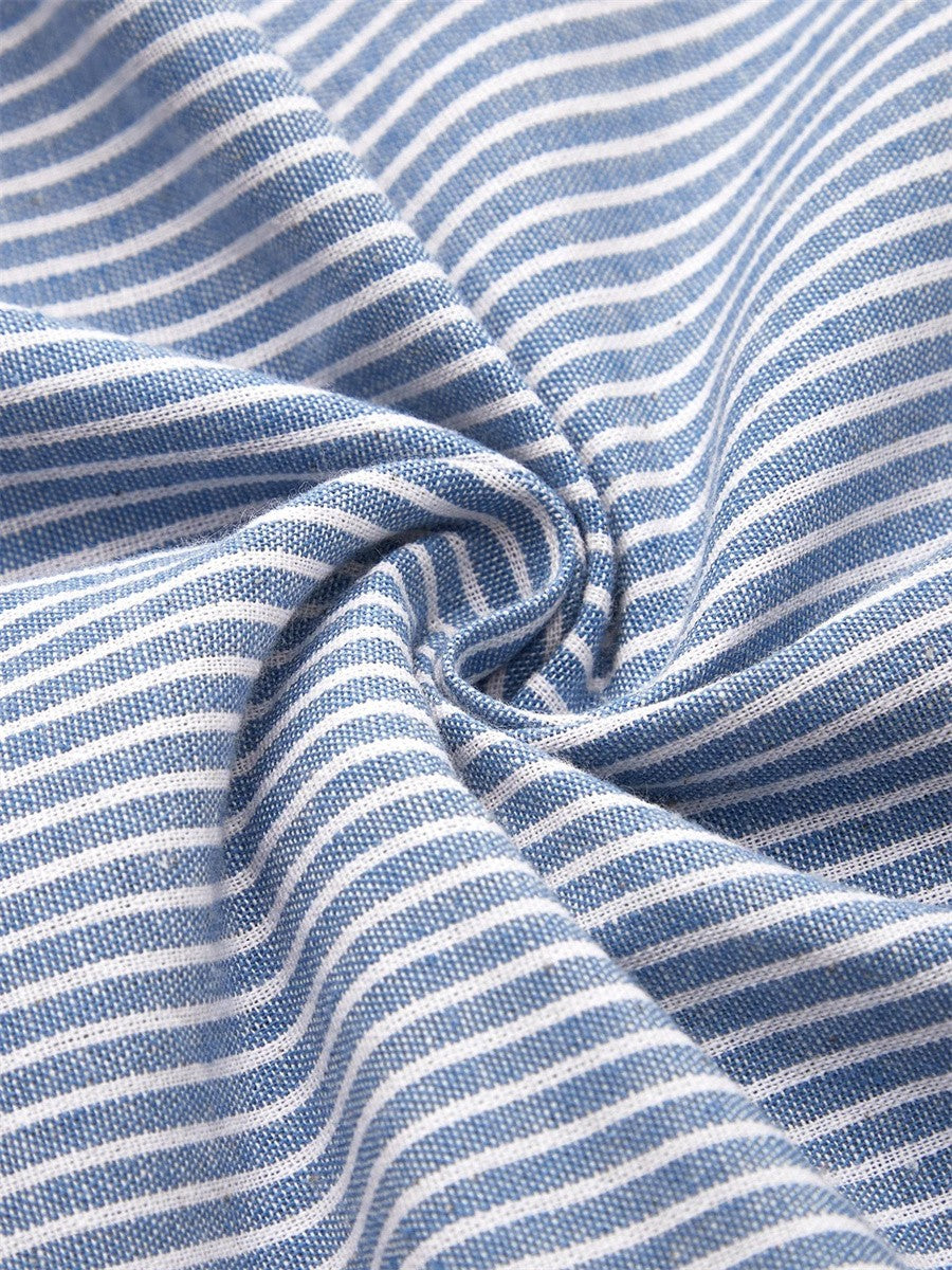 Robe Midi Femme Rayée Boutonnée - Nicole