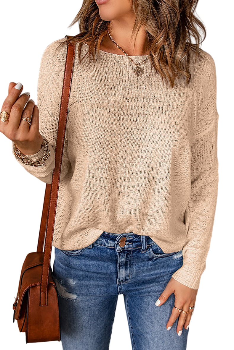 Amélie - Pull Femme Col Rond Décontracté Confort Quotidien