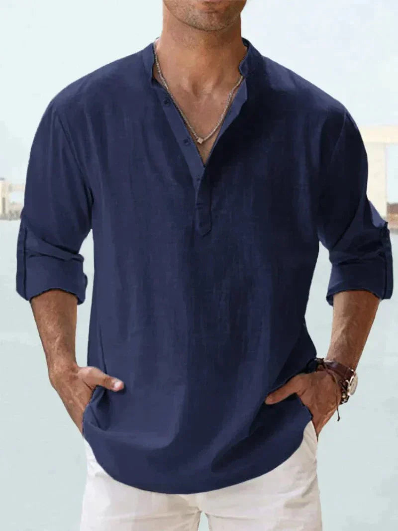 Milo - Chemise Lin Casual Homme