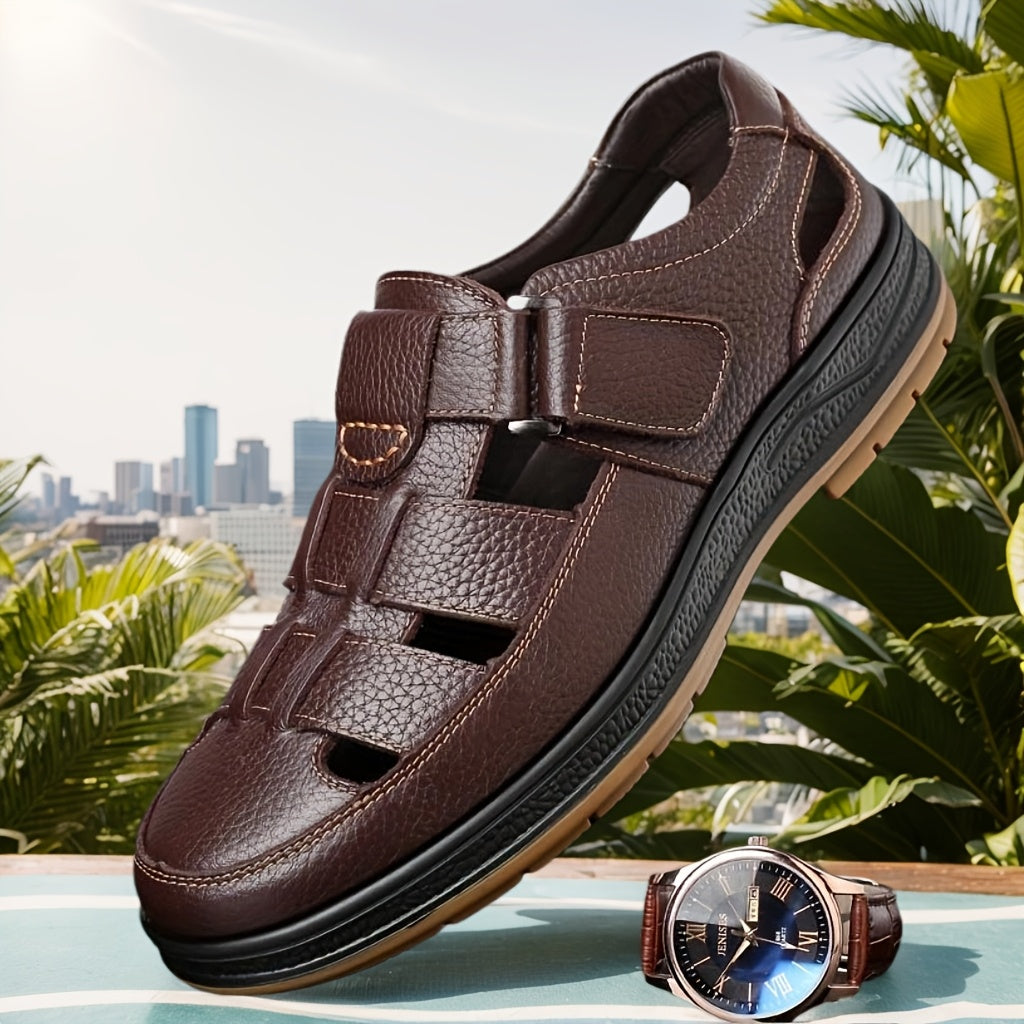 Oscar - Sandales Cuir Confortables Homme