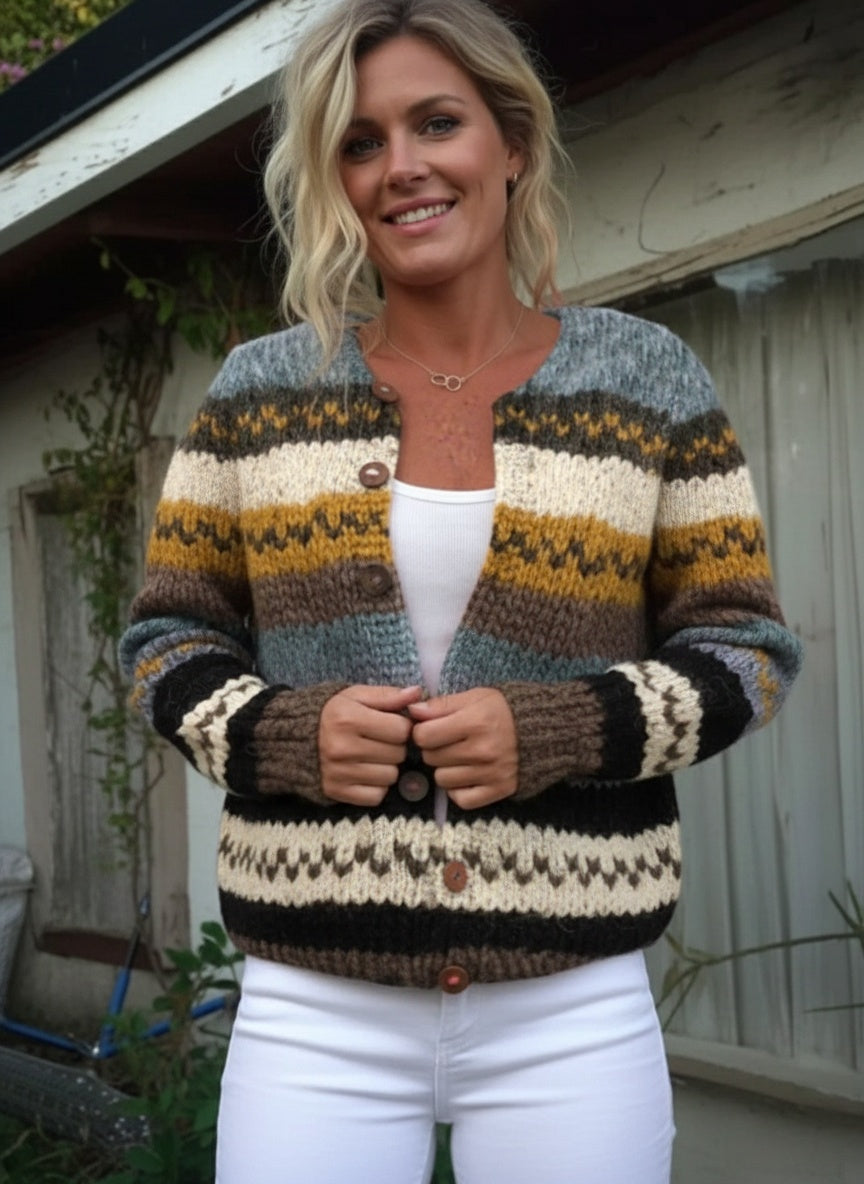 Valérie - Cardigan Chic Jacquard Boutonné