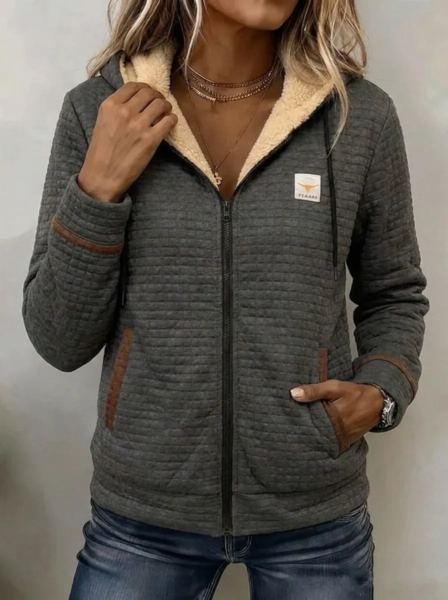 Caroline - Veste Chic Matelassée Capuche