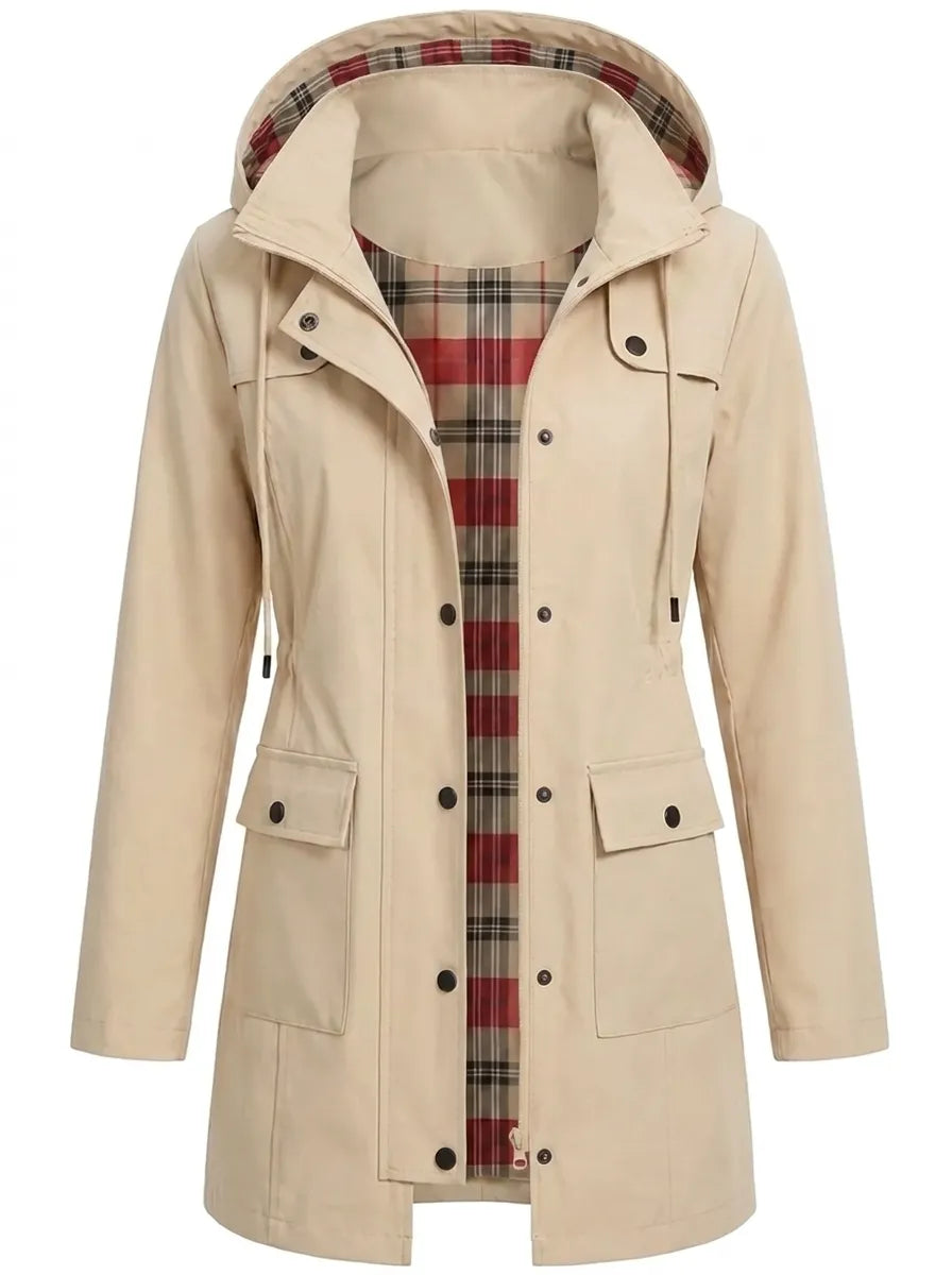 Florence - Parka Élégante Zippée à Capuche
