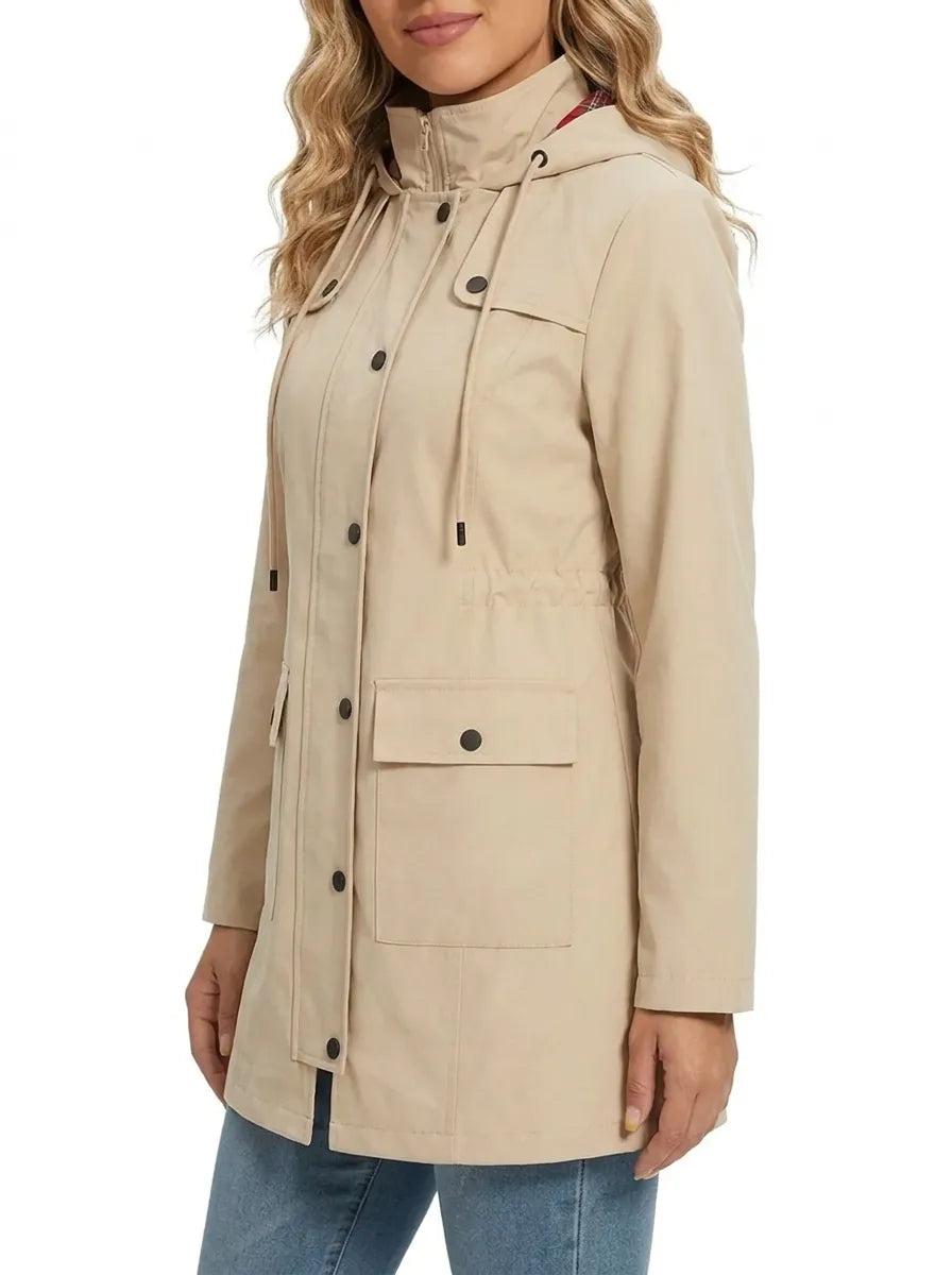 Florence - Parka Élégante Zippée à Capuche