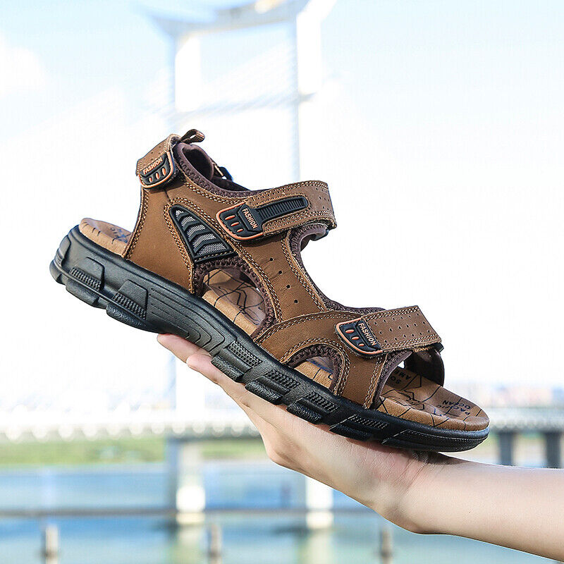 Bruno - Sandales Cuir Confortables Homme
