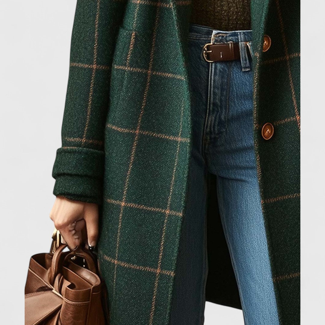 Françoise | Manteau Élégant Carreaux Classique