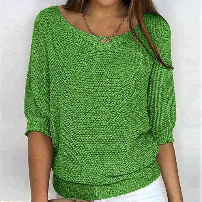 Céline - Pull Flatteur Col Bateau Maille