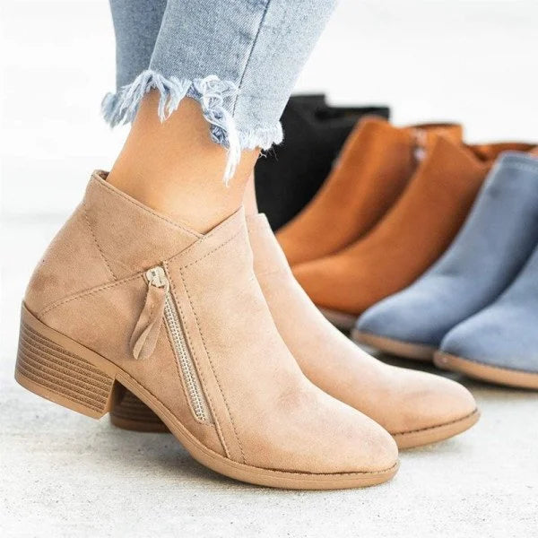 Marina - Bottines Daim Casual Femme
