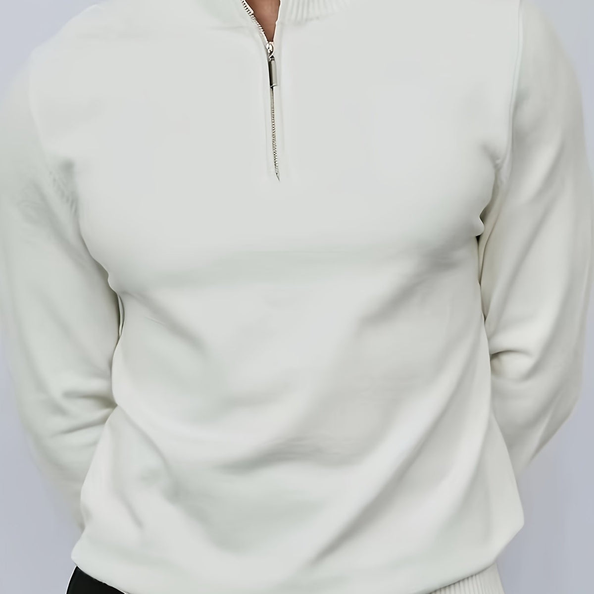 Marc - Pull Élégant Col Montant Zippé