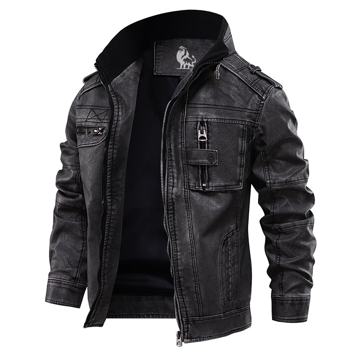 Nicolas - Veste Chic Motard à Capuche
