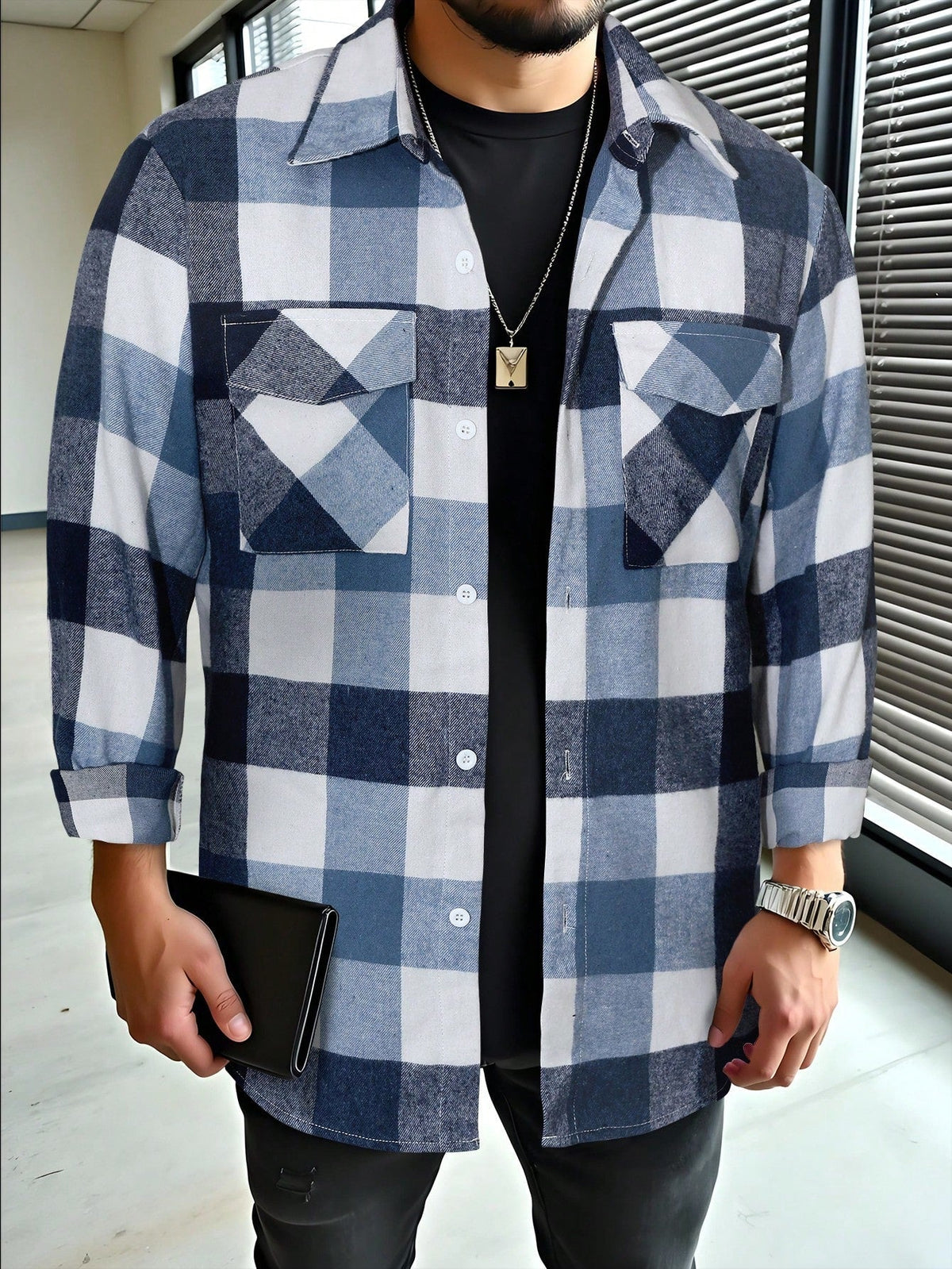 Laurent - Chemise Chic Oversize Imprimé