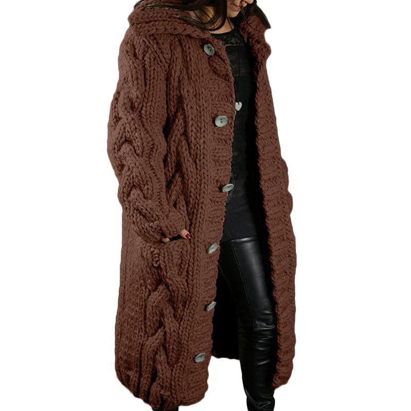 Juliette - Gilet Élégant Grosse Maille Torsadée