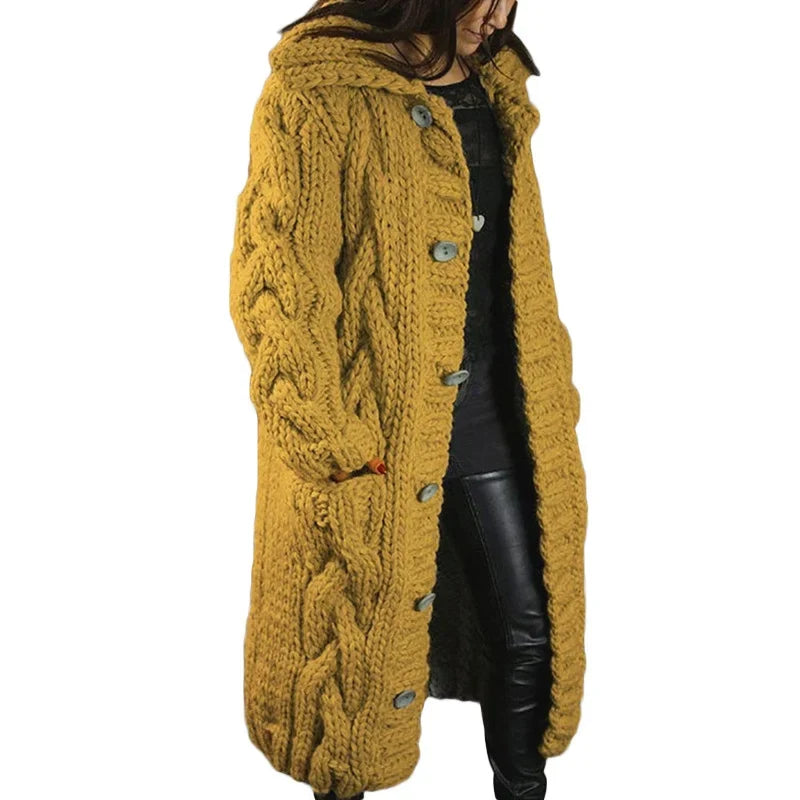 Juliette - Gilet Élégant Grosse Maille Torsadée