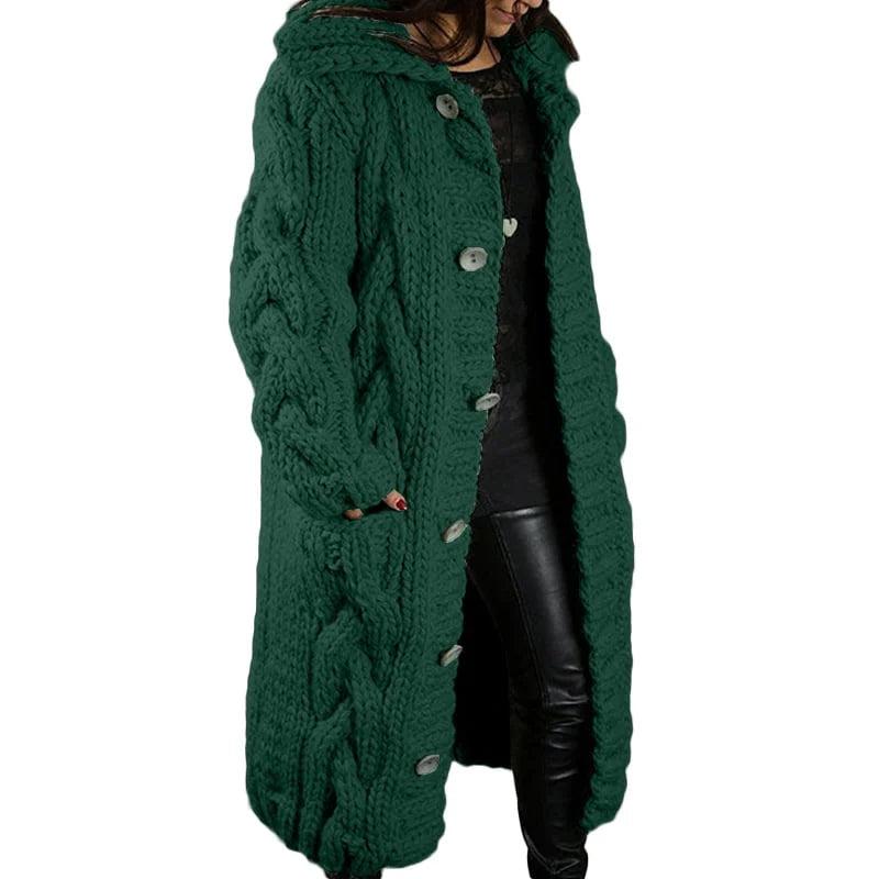 Juliette - Gilet Élégant Grosse Maille Torsadée