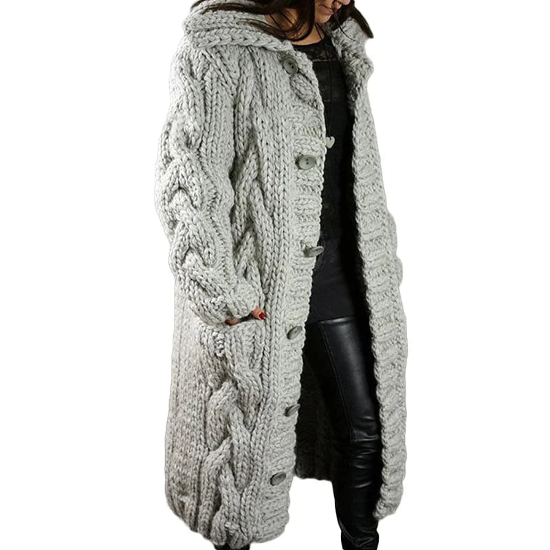 Juliette - Gilet Élégant Grosse Maille Torsadée