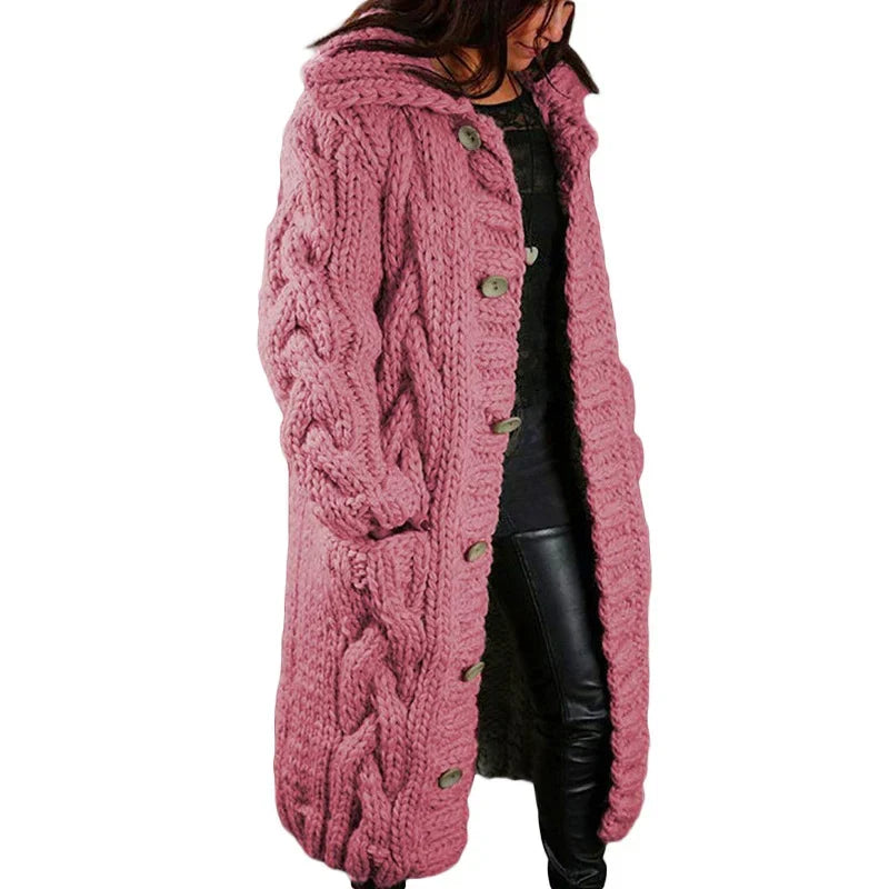 Juliette - Gilet Élégant Grosse Maille Torsadée