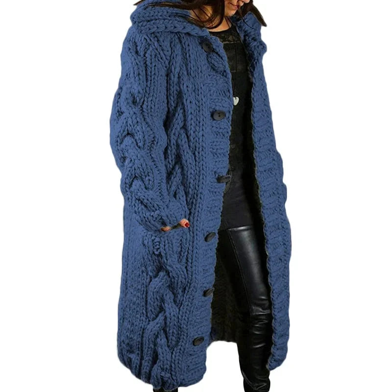 Juliette - Gilet Élégant Grosse Maille Torsadée