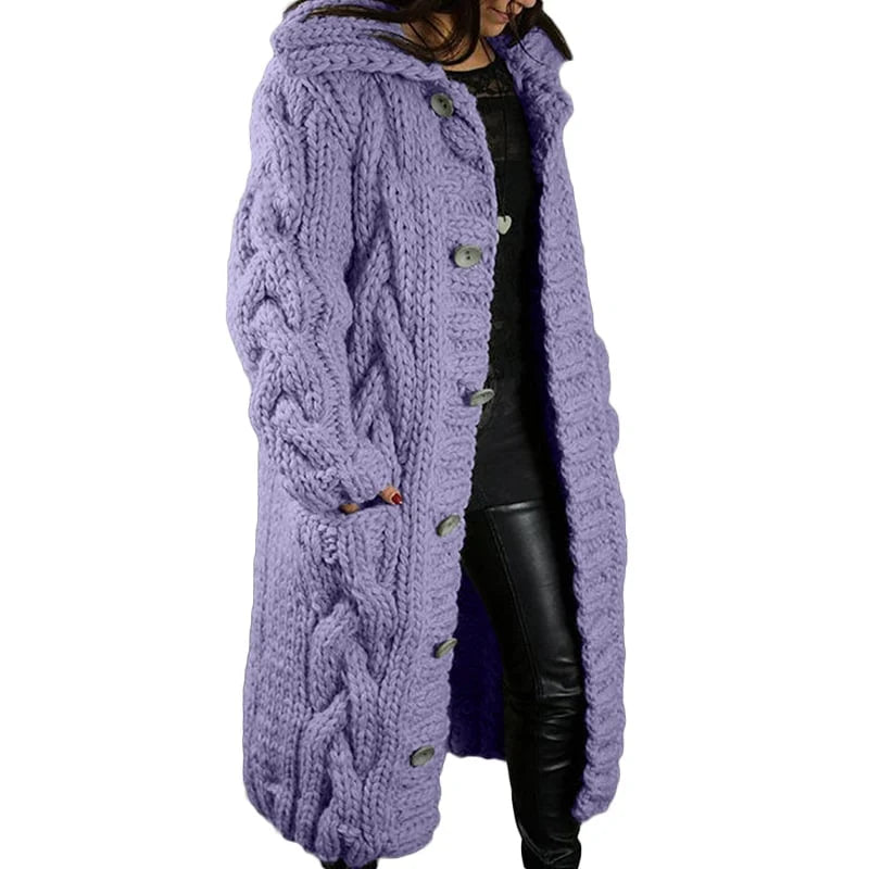 Juliette - Gilet Élégant Grosse Maille Torsadée