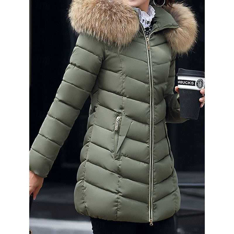 Caroline - Parka Élégante Matelassée à Capuche