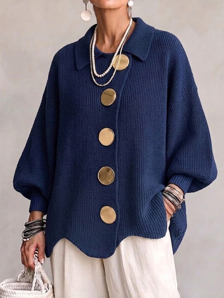Caroline - Cardigan Élégant Oversize Gros Boutons