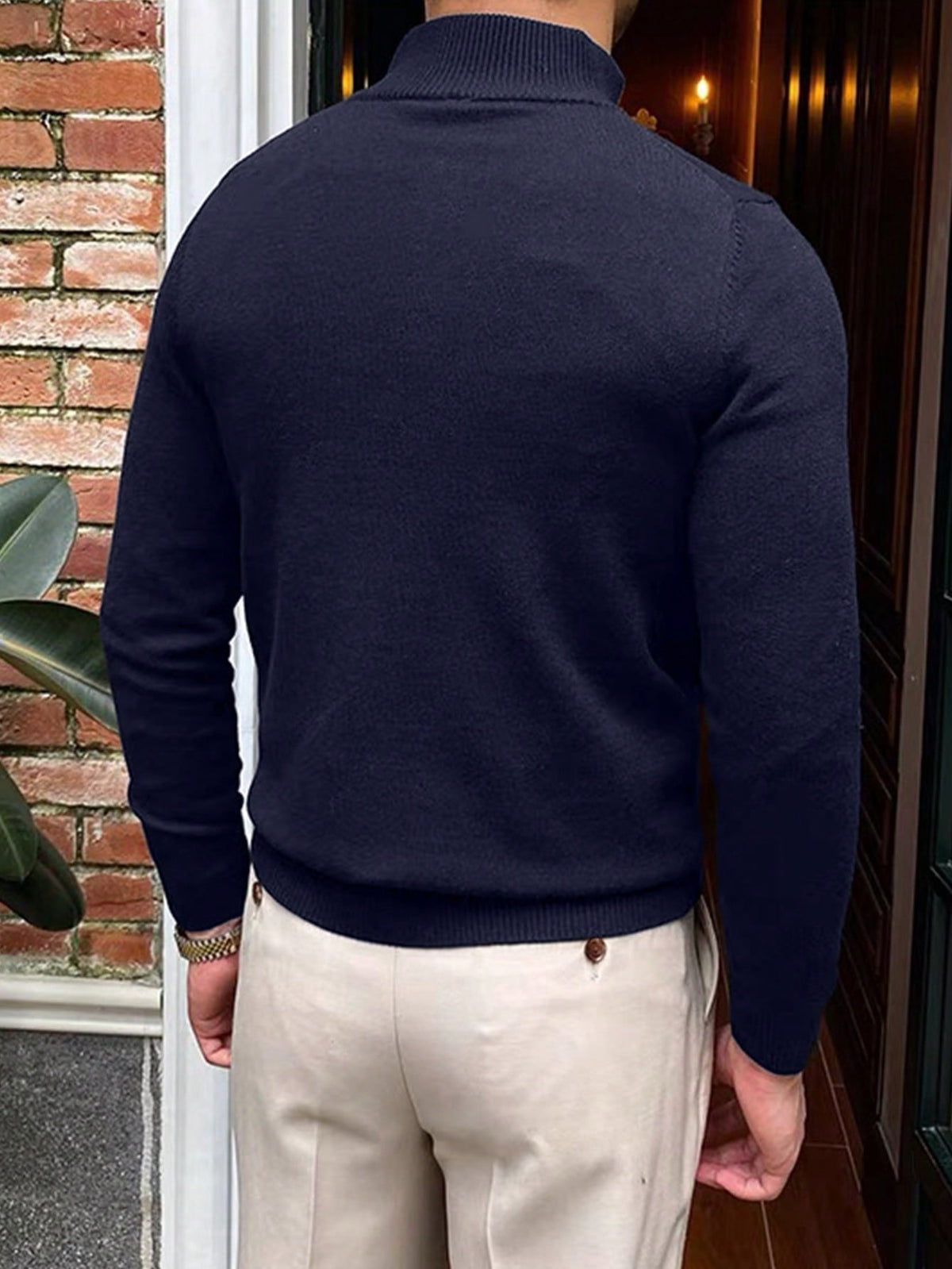 Vincent - Pull Élégant Col Montant Zippé