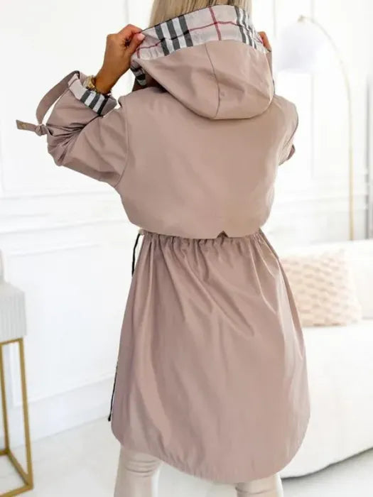 Aurélie | Imperméable Élégant Long Zippé