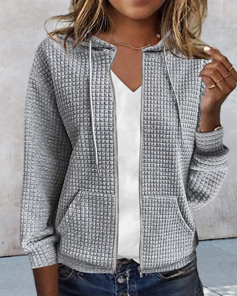 Chloé - Gilet Élégant Zippé à Capuche