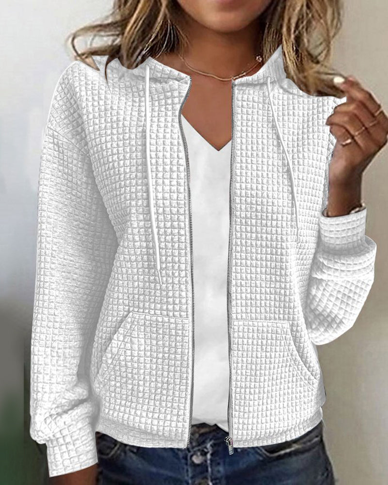 Chloé - Gilet Élégant Zippé à Capuche