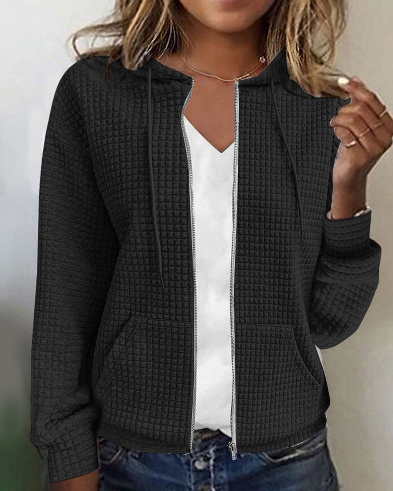Chloé - Gilet Élégant Zippé à Capuche