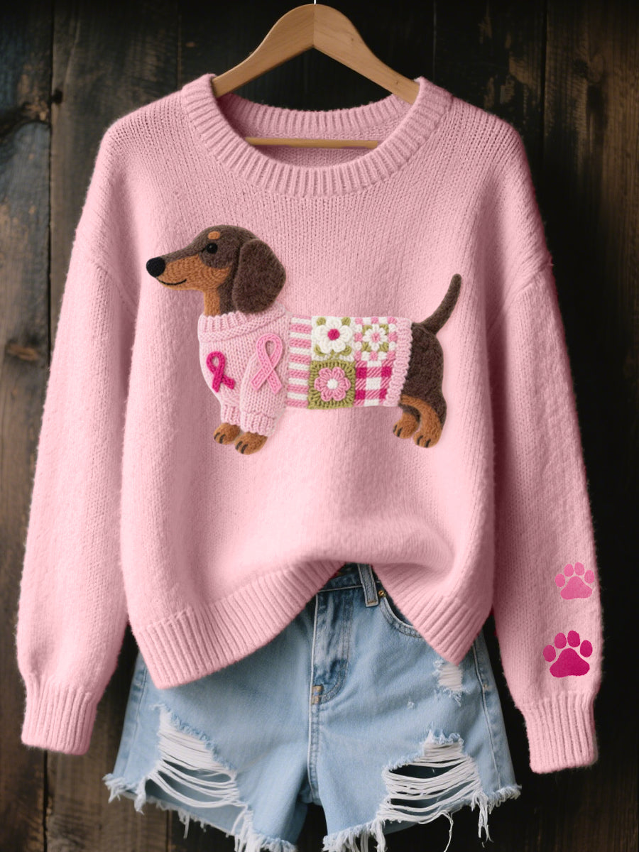 Pascale | Pull Chic Motif Teckel