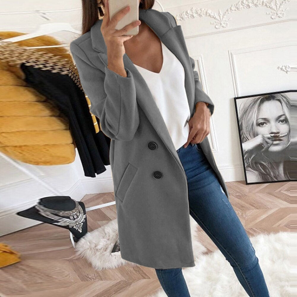 Delphine | Manteau Chic Laine Chaud