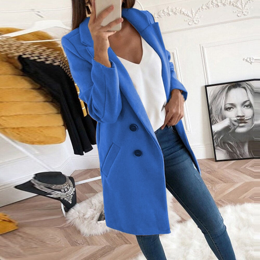 Delphine | Manteau Chic Laine Chaud