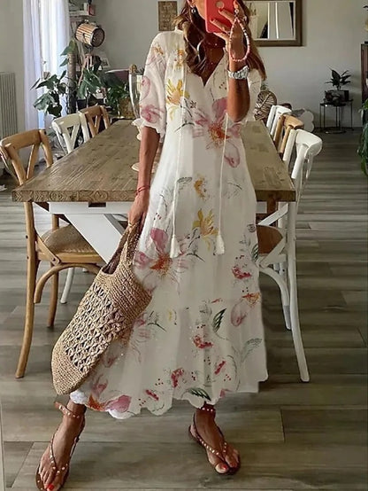 Morgane - Robe Longue Bohème Chic Femme