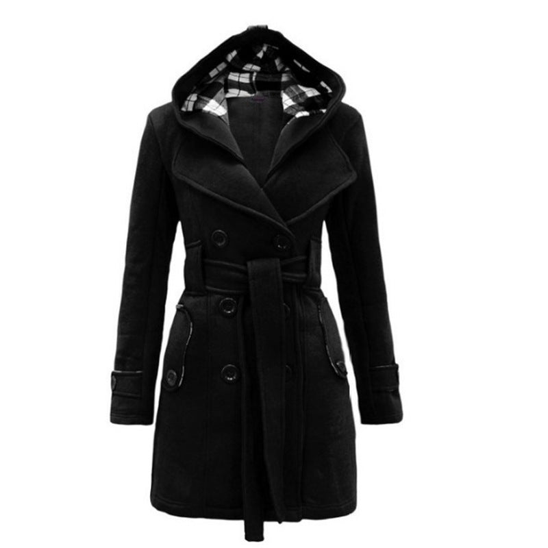 Véronique | Manteau Chic Mi-Long Ceinturé