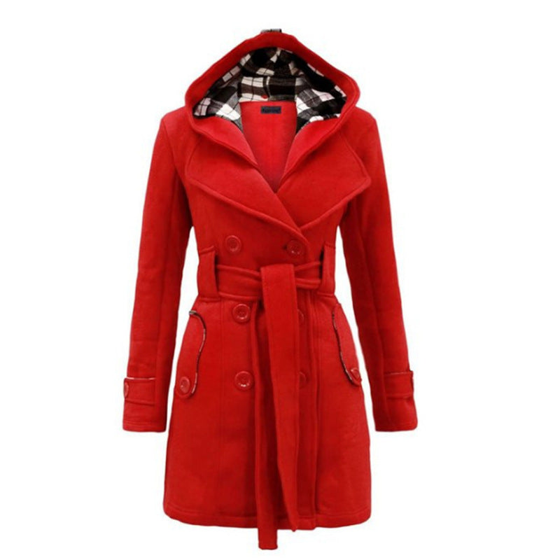 Véronique | Manteau Chic Mi-Long Ceinturé