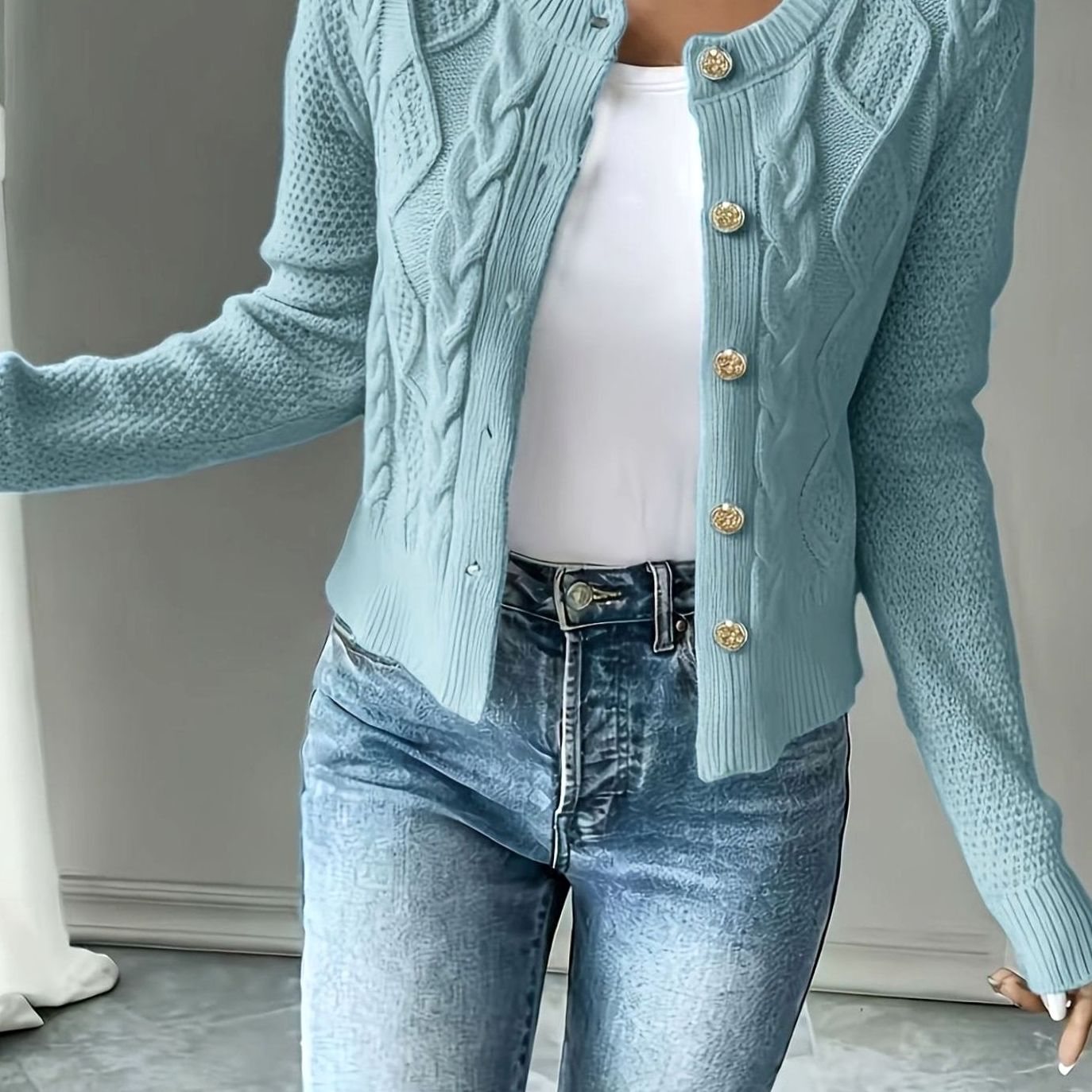 Céline - Cardigan Élégant Torsadé Boutonné