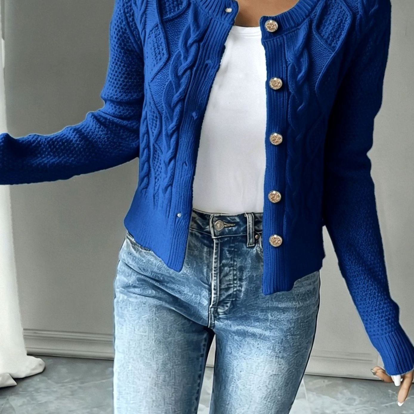 Céline - Cardigan Élégant Torsadé Boutonné