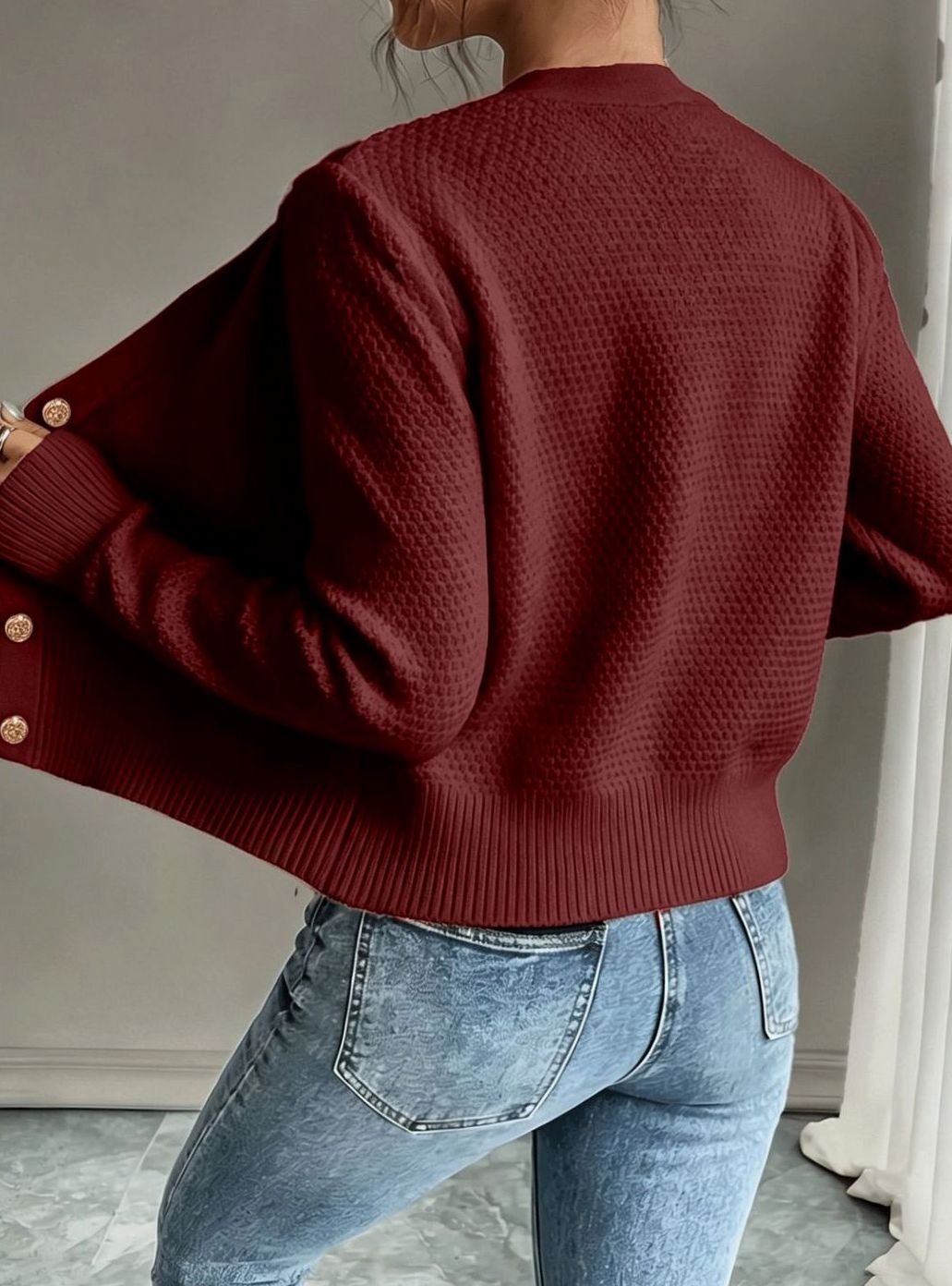 Céline - Cardigan Élégant Torsadé Boutonné