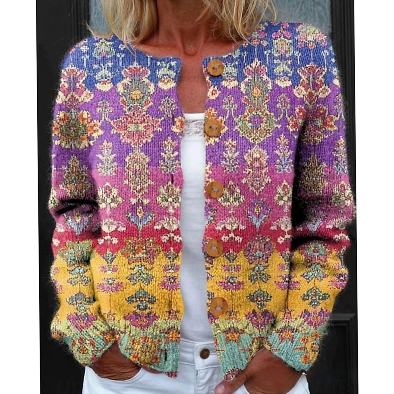 Priya - Cardigan Chic Vintage Fleuri