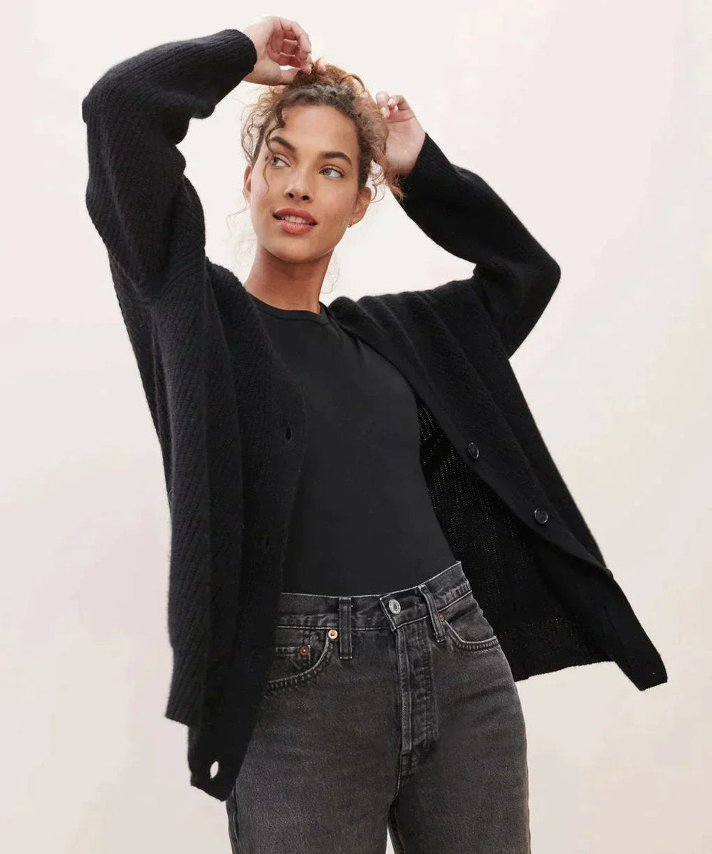 Sylvie - Cardigan Raffiné Cachemire Col V