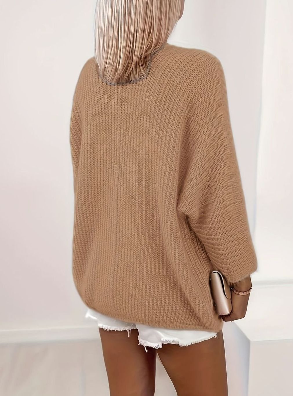Nathalie - Cardigan Élégant Grosse Maille Oversize