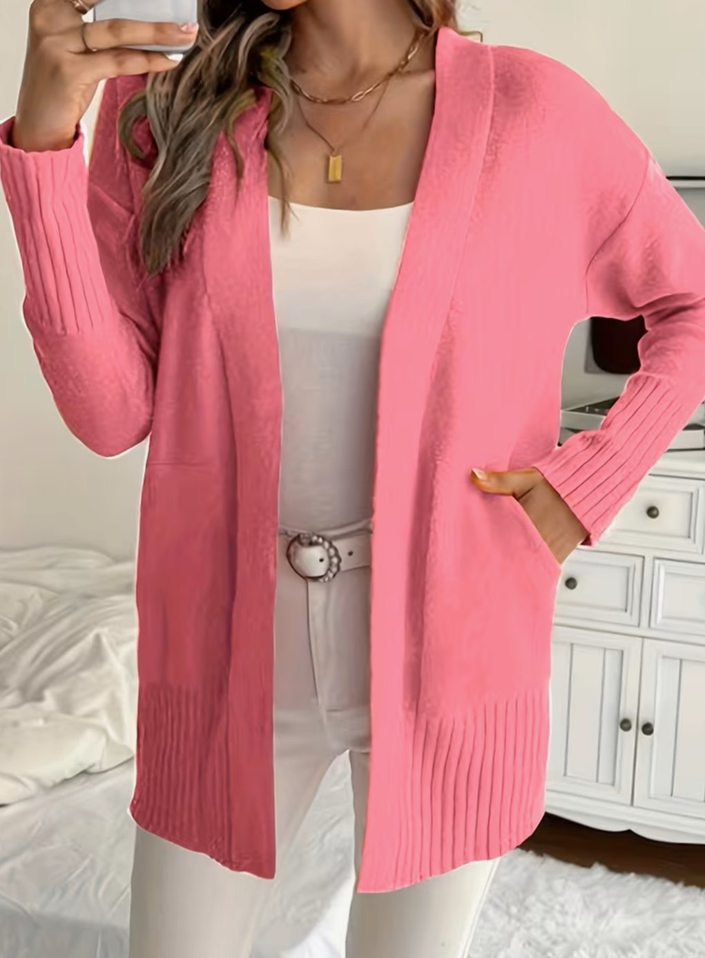 Valérie - Cardigan Élégant Oversize Ouvert