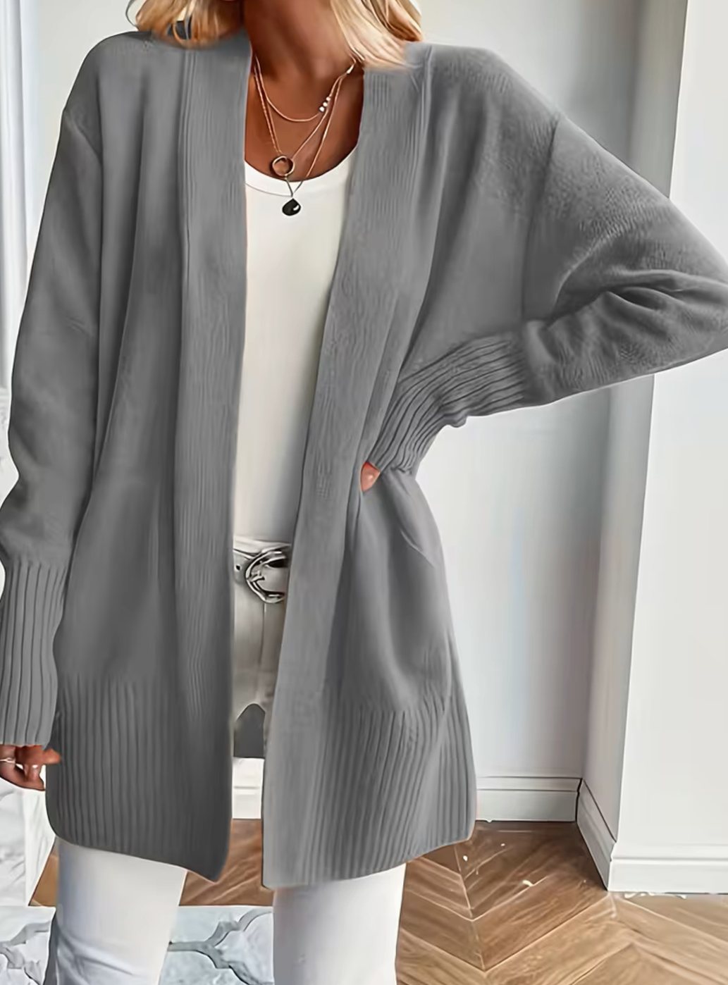 Valérie - Cardigan Élégant Oversize Ouvert