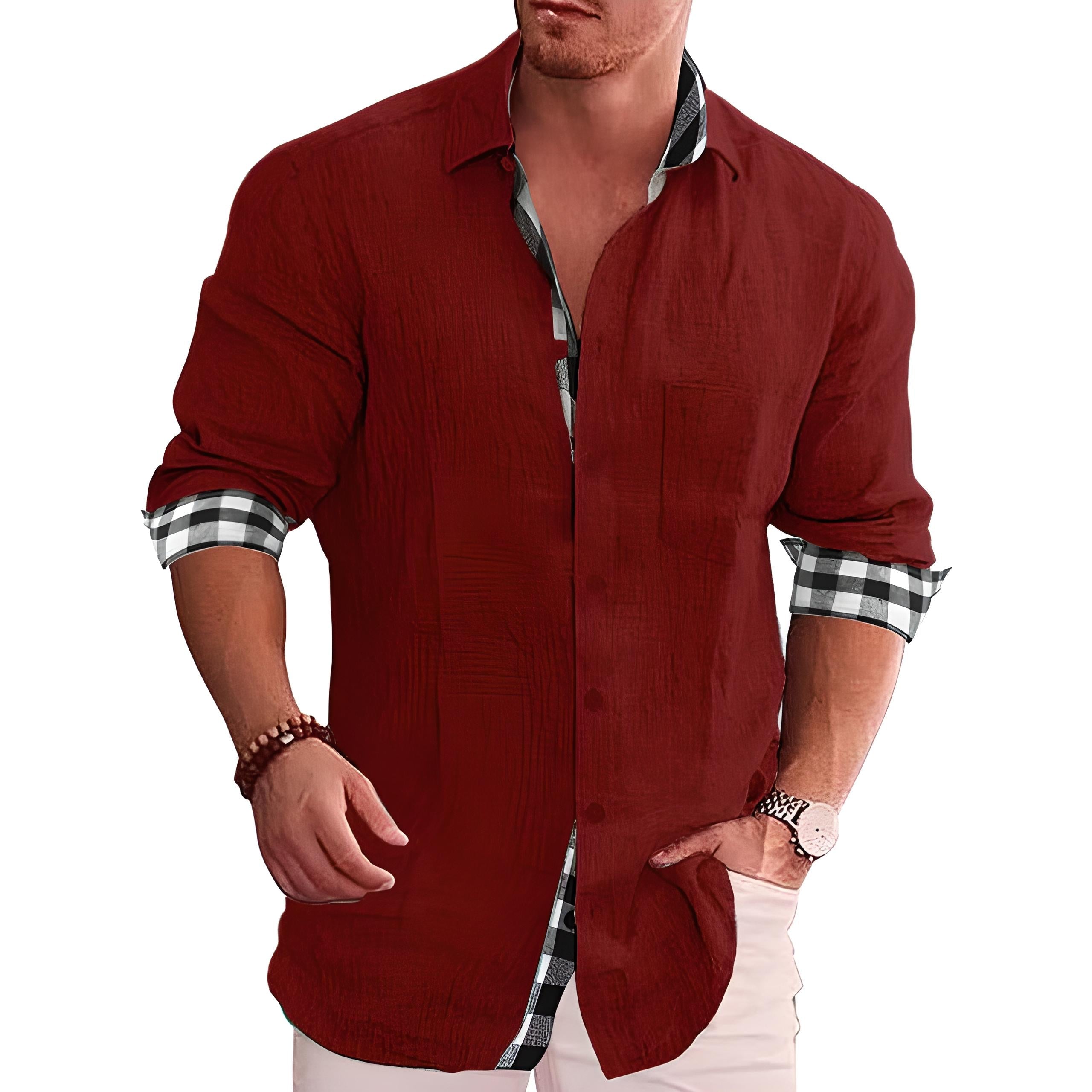 Jules - Chemise Homme en Lin à Manches Longues