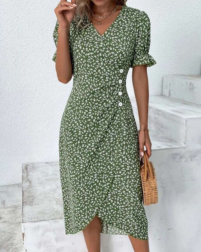 Théophanie - Robe boutonnée - Raffinée, Look mode, Confortable - Femme
