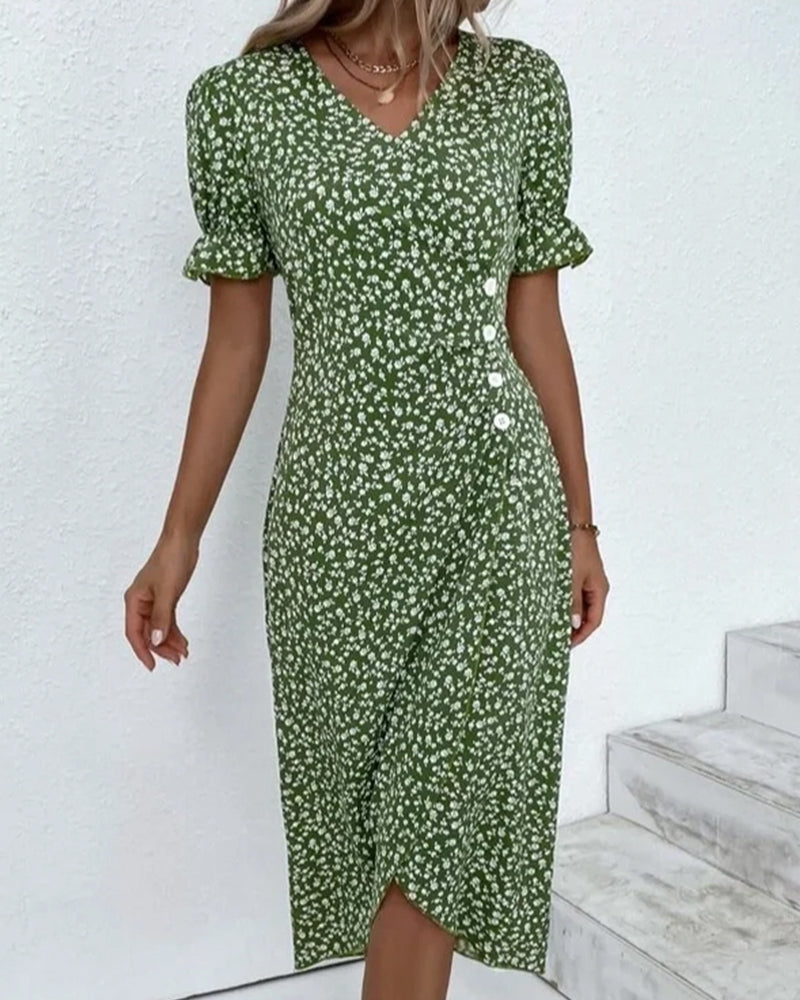 Théophanie - Robe boutonnée - Raffinée, Look mode, Confortable - Femme