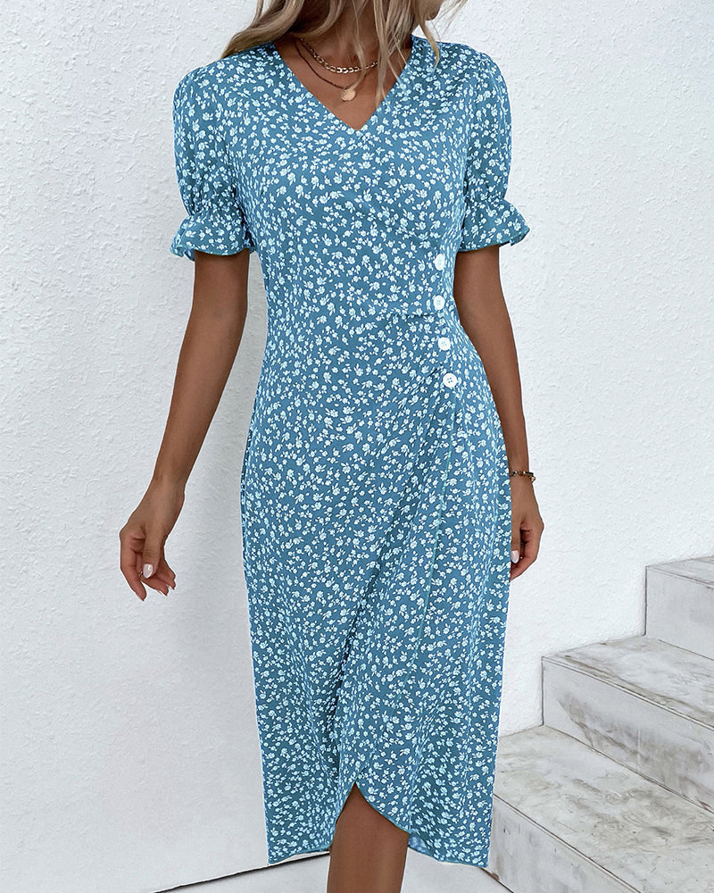 Théophanie - Robe boutonnée - Raffinée, Look mode, Confortable - Femme