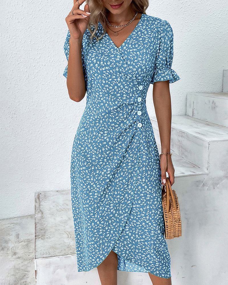 Théophanie - Robe boutonnée - Raffinée, Look mode, Confortable - Femme
